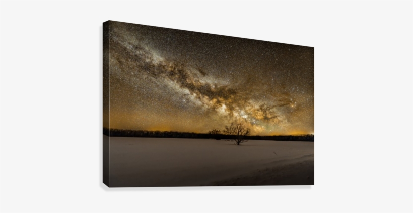 Milky Way Rises Over The Horizon Canvas Print - Milky Way, transparent png
