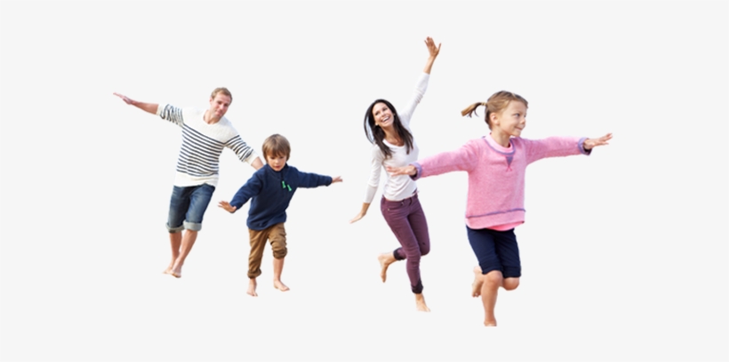 Healthy Lifestyle - Happy Family Jumping Png, transparent png