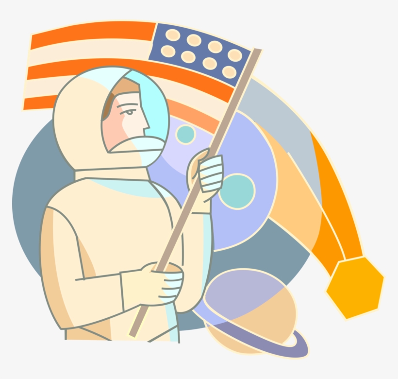 Vector Illustration Of Outer Space Exploration Astronaut, transparent png