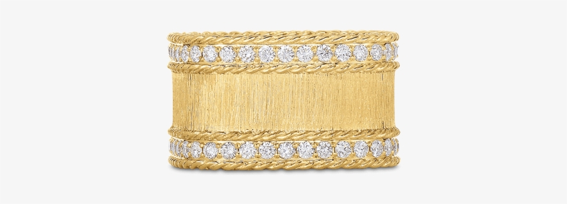 Roberto Coin Satin Finish Ring With Diamond Edges - Roberto Coin 18k Yellow Gold Diamond Princess Square, transparent png