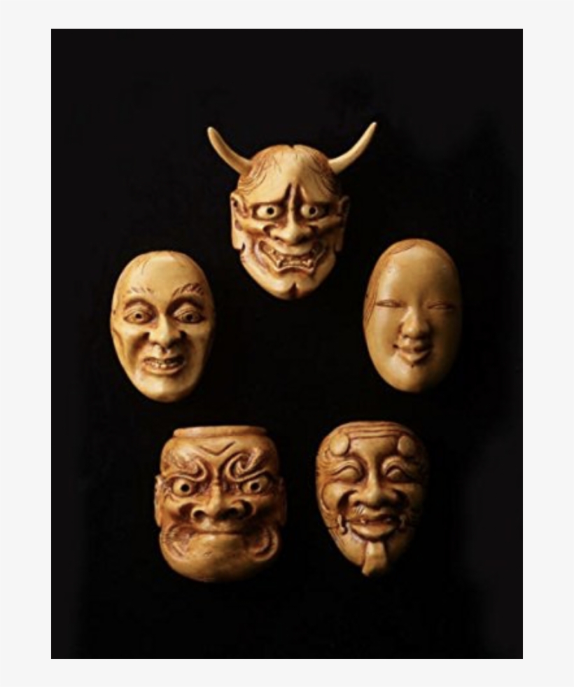Noh Theatre Mask, transparent png