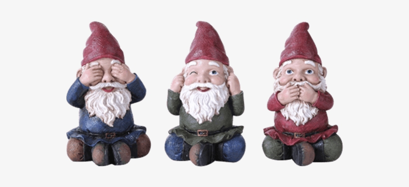 No Evil Gnomes 3 Piece Set - Gnome Collectibles And Figurines By Pacific Trading, transparent png