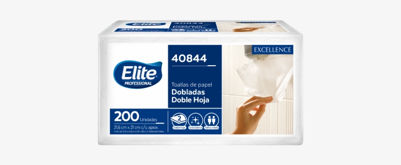 Toalla De Papel Excellence Doblada Doble Hoja 200 Unidades - Papel Toalla Elite Interfoliado, transparent png