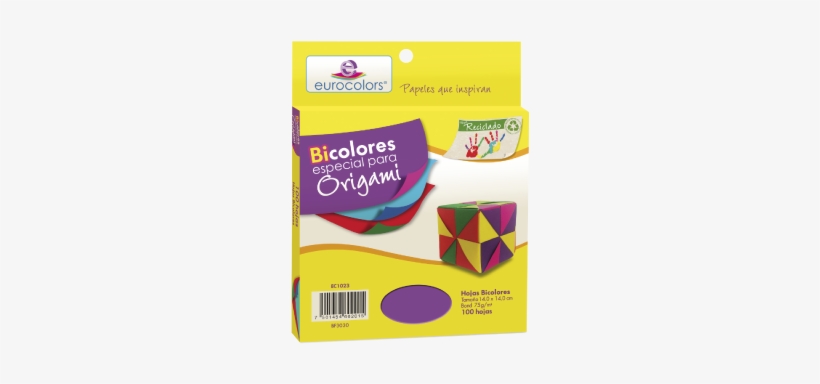 Paquete De 100 Hojas De Papel Eurocolors Bicolor Blister - Paper, transparent png