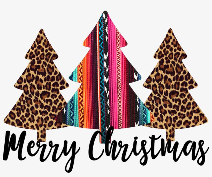 Leopard Serape Christmas Tree, transparent png
