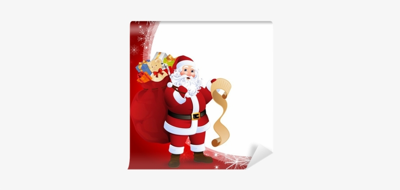 Vector Illustration Of Santa Claus Carrying Sack Full - Adult Coloring Book: Beautiful Christmas Santa Claus, transparent png