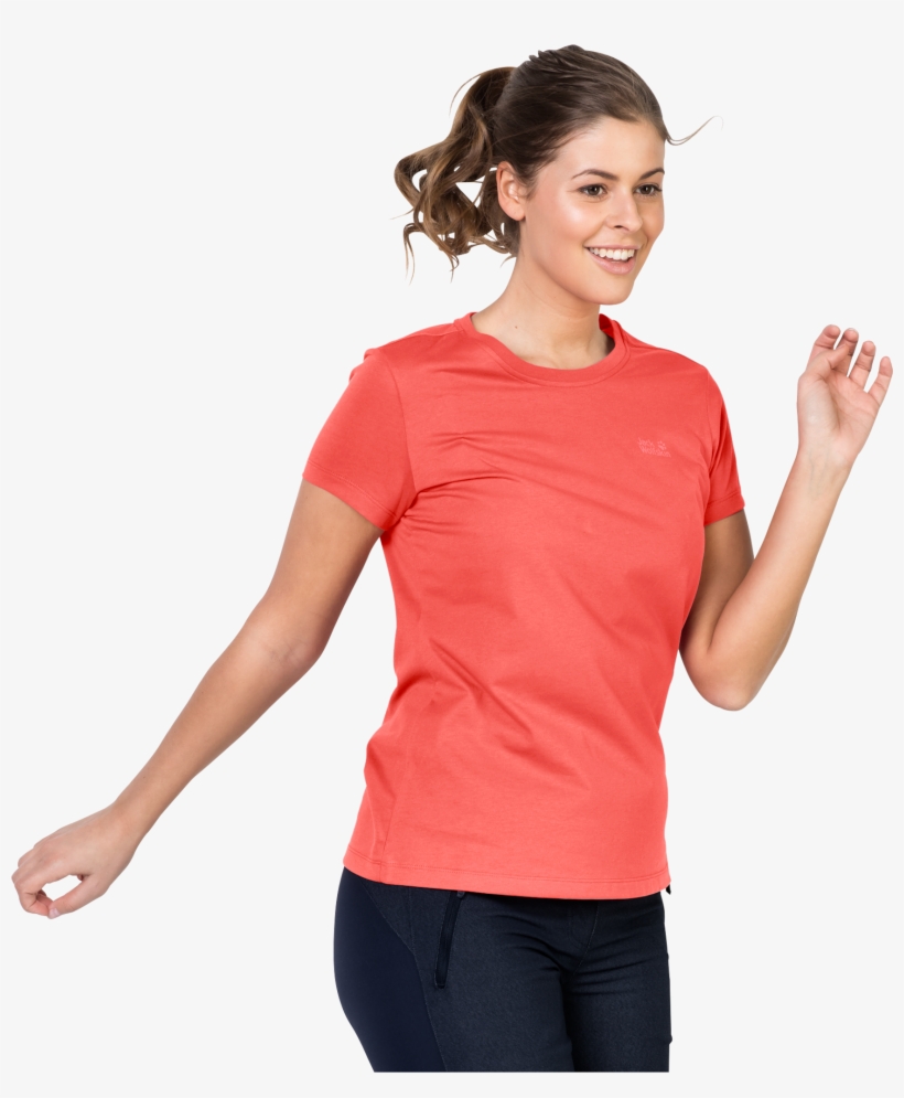 Jack Wolfskin Ladies Essential T-shirt, transparent png