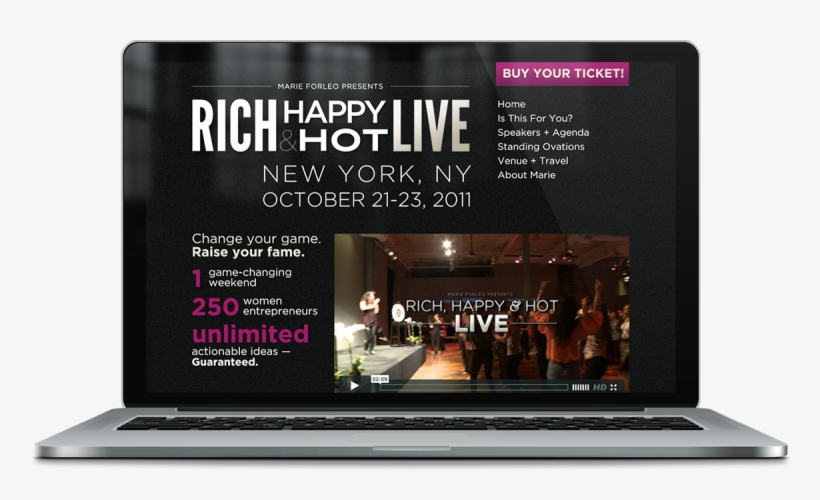 Marie Forleo Needed To Update The Look And Feel Of - Marie Forleo Rich Happy Hot Live, transparent png