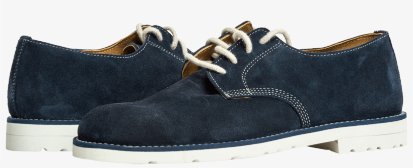 Zapato Artesanal En Cuero Gamuzado Azul Con Suela De - Shoe, transparent png