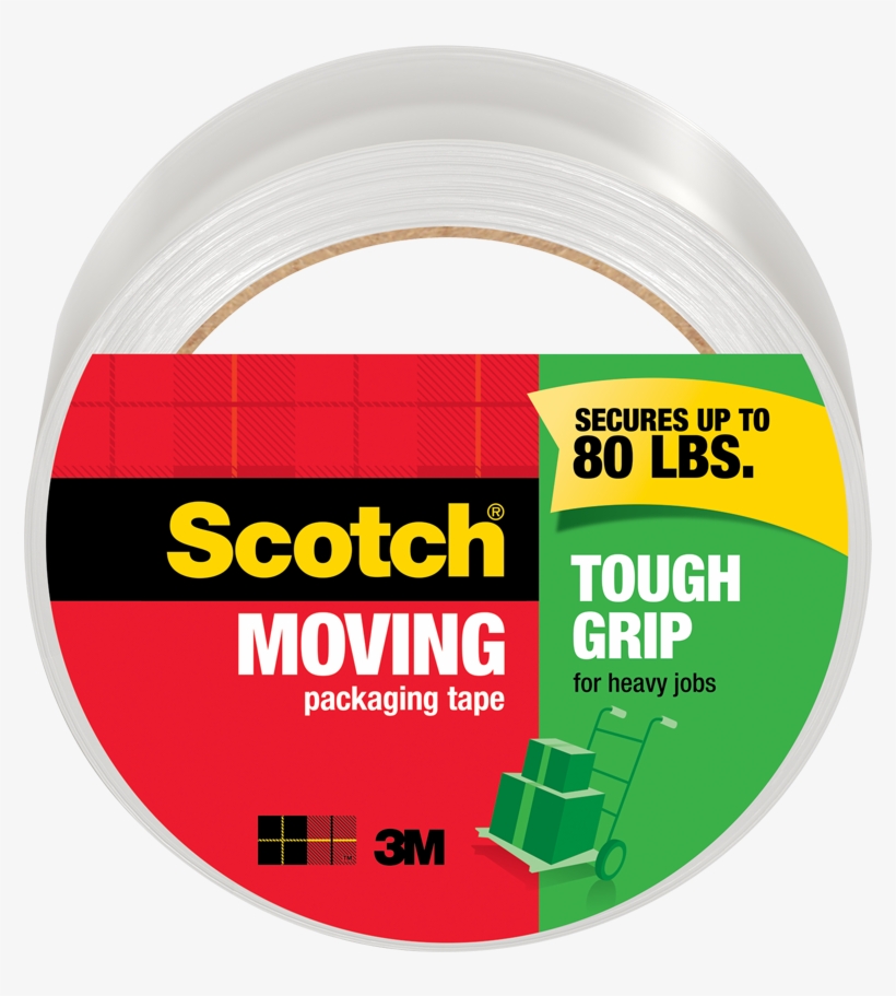 Scotch® Tough Grip Moving Packaging Tape 48 Mm X 50 - Scotch Packing Tape, transparent png