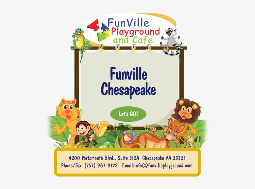Funville Playground & Café - Animal Wall Mural- Frame Fun, transparent png