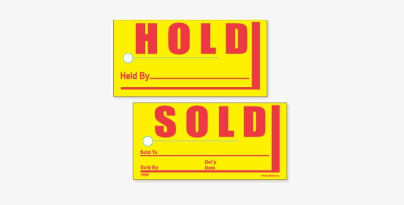 Jumbo Hold/sold Tag - Sold Tags, transparent png