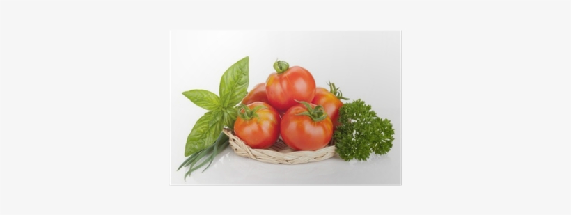 Ripe Tomatoes, Basil, Parsley Green Onion Poster • - Parsley, transparent png