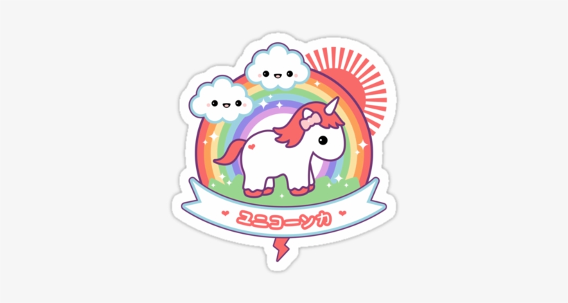 Super Cute Baby Rainbow Unicorn Stickers - Cute Unicorns And Rainbows, transparent png