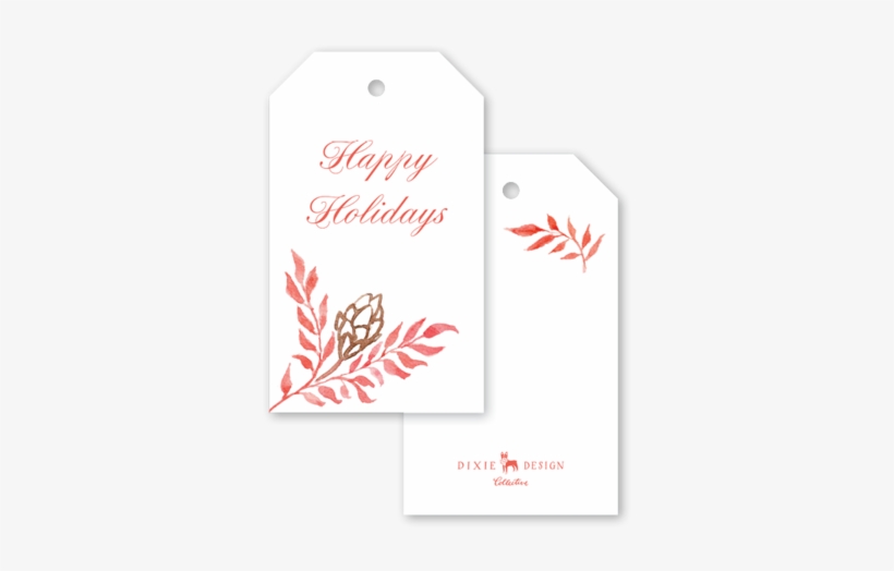 Pine Cones Script Gift Tags - Illustration, transparent png