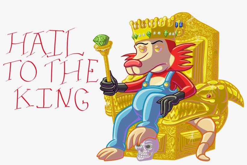 Hail To The King - King On Throne Cartoon, transparent png