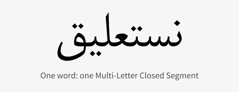 A Word That Is Just One Long Multi-letter Closed Segment - Calligraphy, transparent png