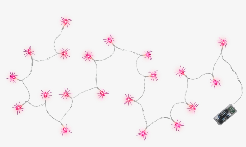 20 Led Halloween Garland, Spider, , Large - 20 Led Halloween Garland, Spider, transparent png