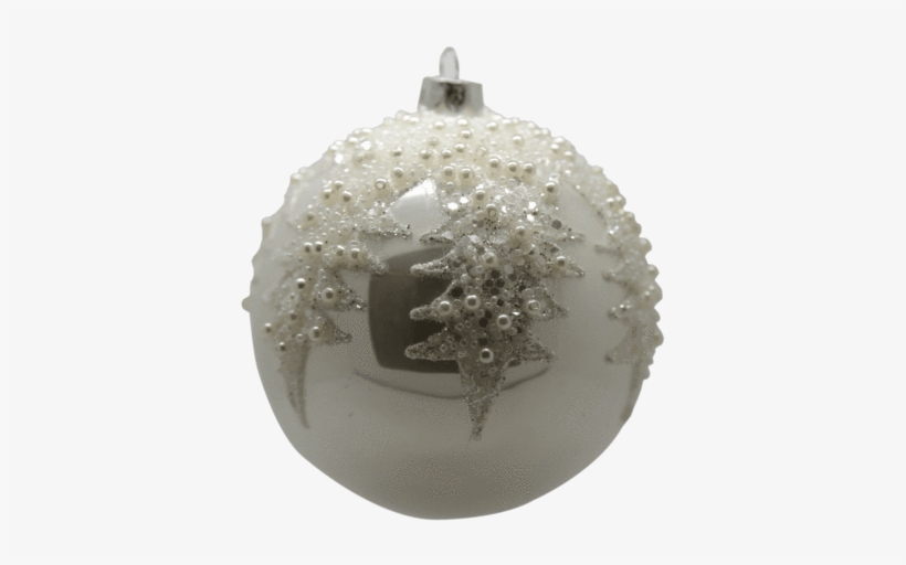 Christmas Tree Decoration Pearlised Ice Ball 10cm - Christmas Tree, transparent png