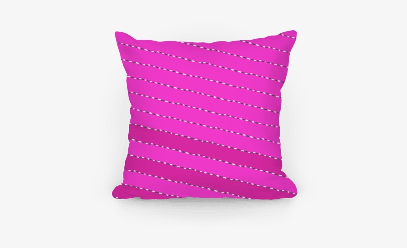 Pink Diagonal Dashed Stripes Pattern Pillow - Pattern, transparent png