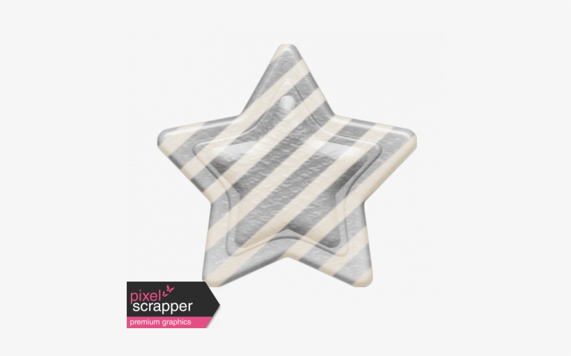 Striped Star Button Template - Digital Scrapbooking, transparent png