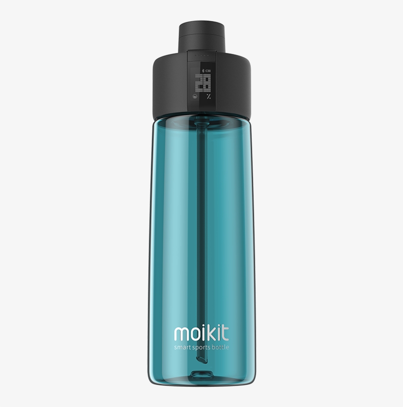 In Stock - Immediately Available - Moikit Gene Smart-drinking Bottle With Display, transparent png