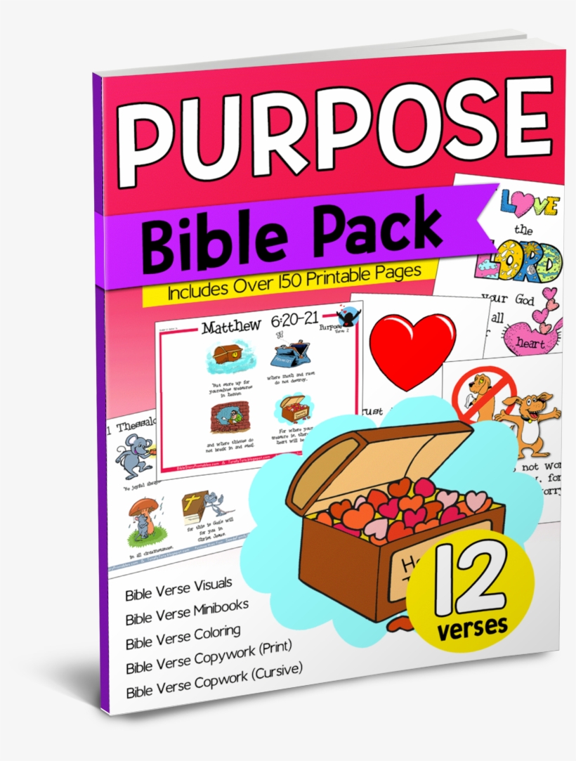 Bible Verse Printables On Purpose - Heart, transparent png