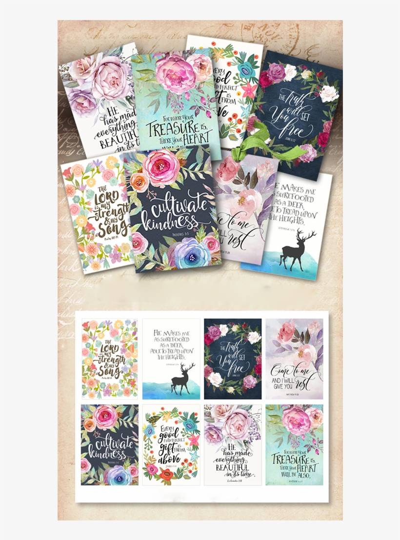 Printable Bible Verses Collage Sheet/greeting Cards - Cross-stitch, transparent png