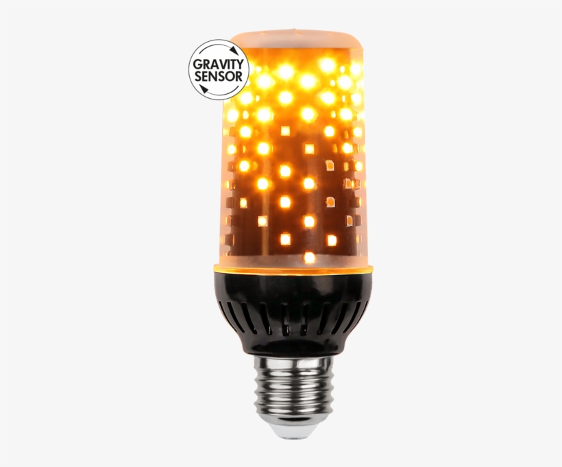 Led Lamp E27 T45 Flame Lamp - Flamelamp, transparent png