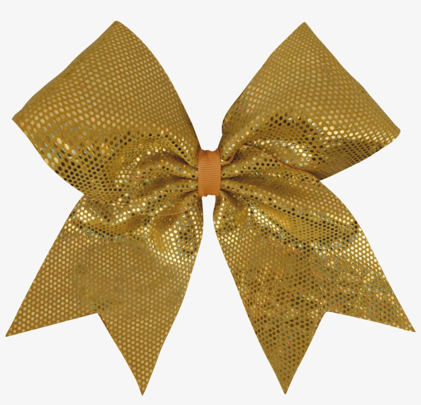 Gold Dotted Sparkle I Love Cheer® Hair Bow - Cintas De Cheer Png, transparent png
