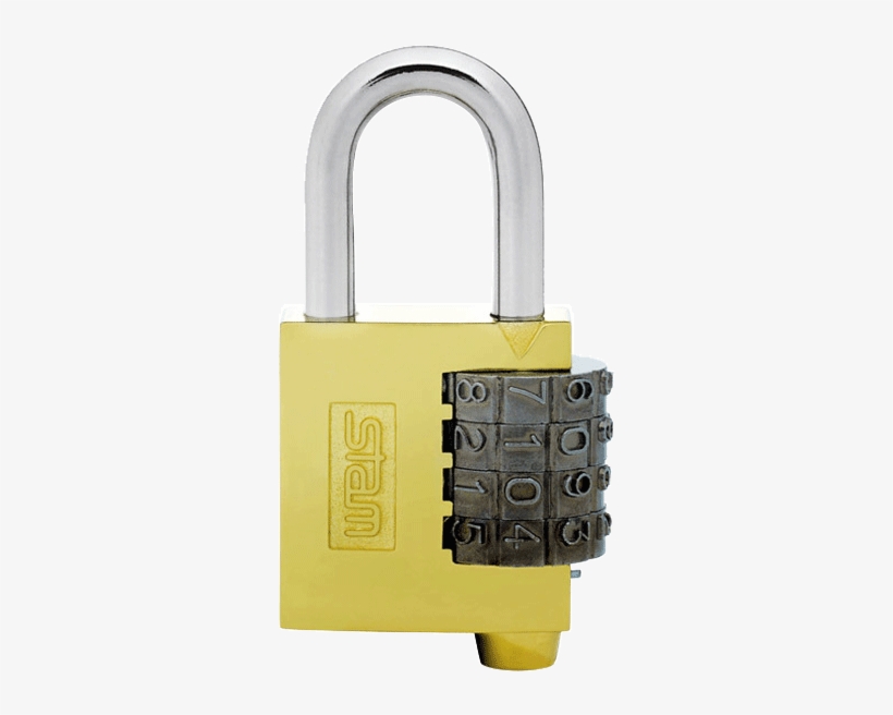 Cadeado Com Segredo 40mm Latonado - Cadeado Stam Segredo 40mm, transparent png