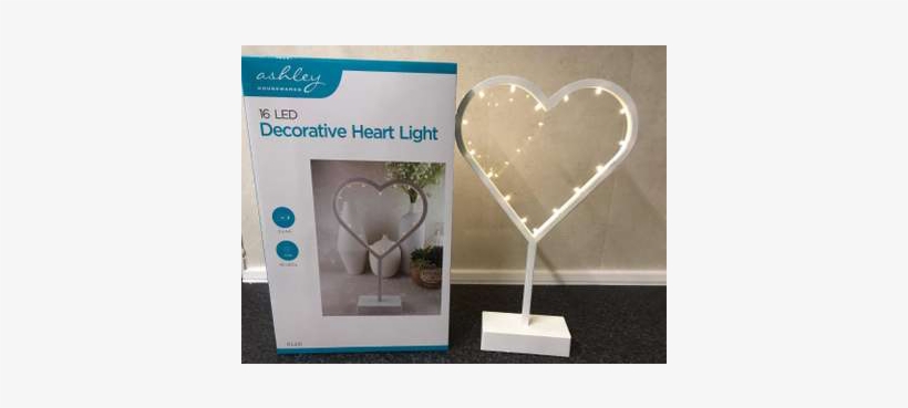 16 Led Decorative Heart Light Free Standing 39cm Tall - Heart, transparent png