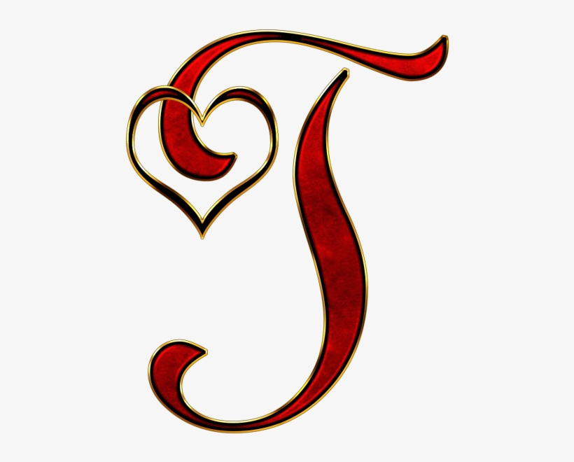 Letra T Com Coração, transparent png