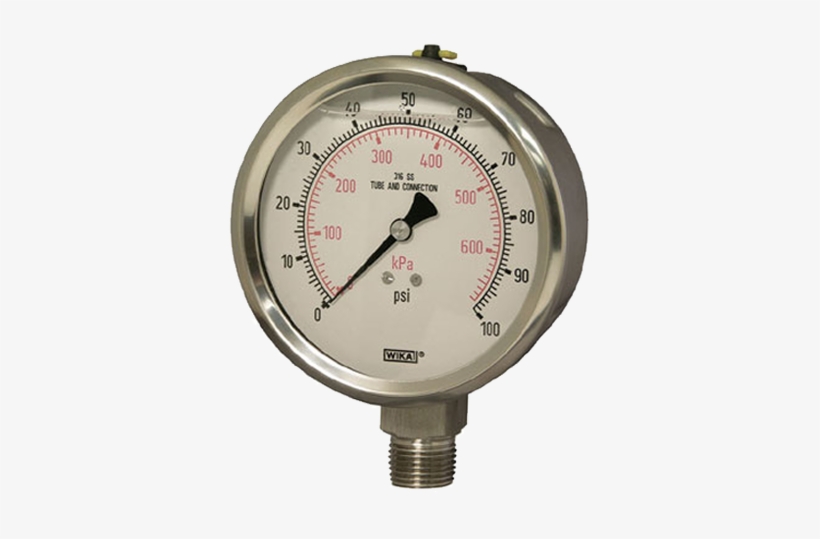 Wika Type - Wika 2.0" 232.53 Center Back Mount Pressure Gauge,, transparent png