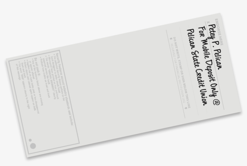 Remote Deposit Endorsement Example - Remote Deposit, transparent png