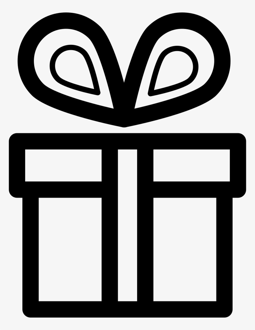 Present Box With Big Ribbon Comments - Regalo Icono Vector, transparent png
