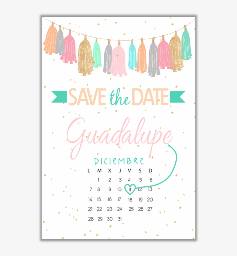 Save The Date Diciembre - Let's Party, transparent png