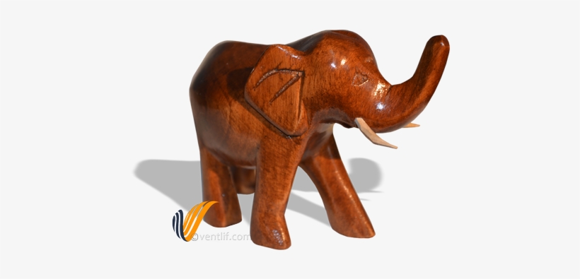 Elephant Trunk Up Wood Carving Figurine Good Luck Symbol - Wood Carving, transparent png