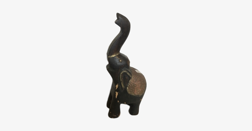 Sitting Elephant With Trunk Up - Indian Elephant, transparent png