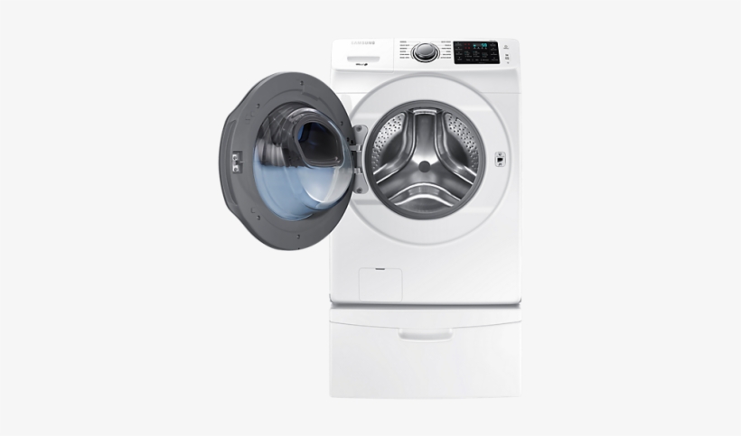 Between Washer Dryer Storage Samsung 5 2 Cu Ft Front - Samsung Wf45k6200aw Front-loading Washer - White, transparent png