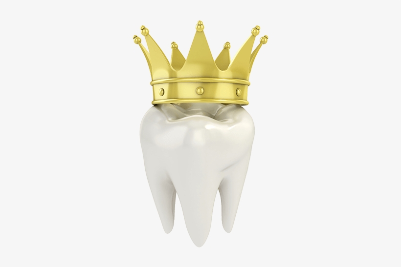 3d Single Tooth With Crown Illustration - Tooth With Crown Png, transparent png