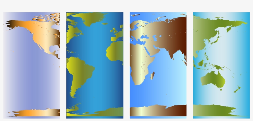 This Free Icons Png Design Of Contemporary World Map, transparent png