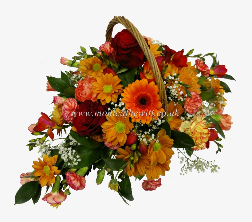 Autumn Beloved Basket - Autumn Basket Flower Arrangement, transparent png