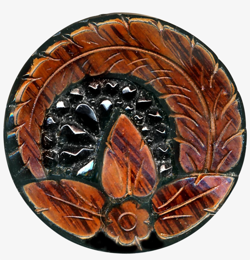 Button Large 19th C - Aglais Io, transparent png