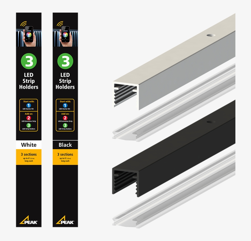 Led Strip Holders - Led Strip Light, transparent png