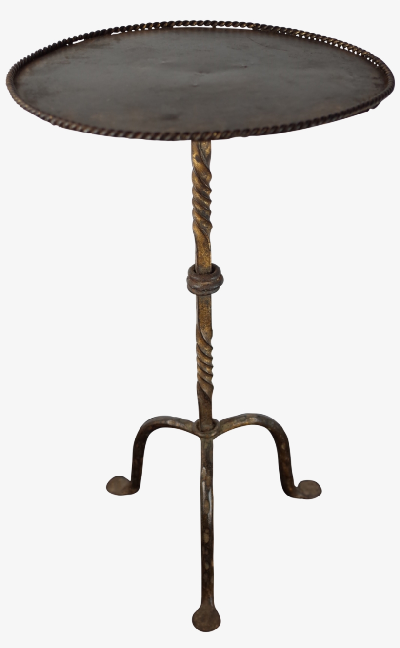 Small Gilt Metal Martini Table Fontaine Decorative - 24 Bistro Table, transparent png