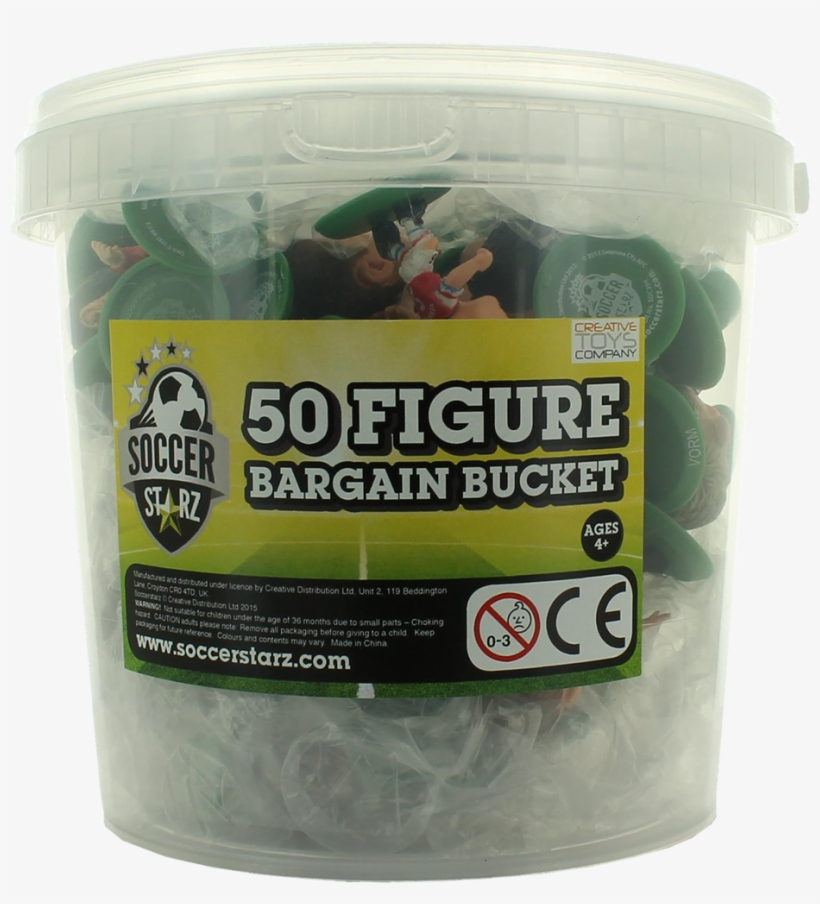 50 Argos Bucket - Creative Toys Company Soccerstarz - 50 Piece Bargain, transparent png