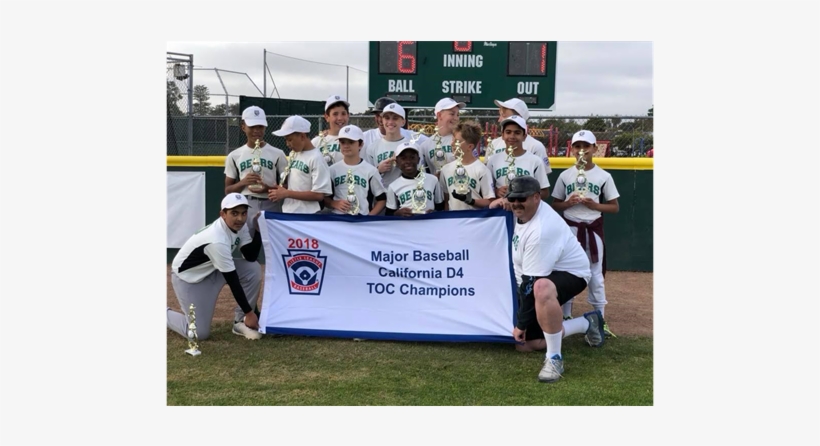 2018 Major Baseball Toc Champions - Little League Baseball, transparent png