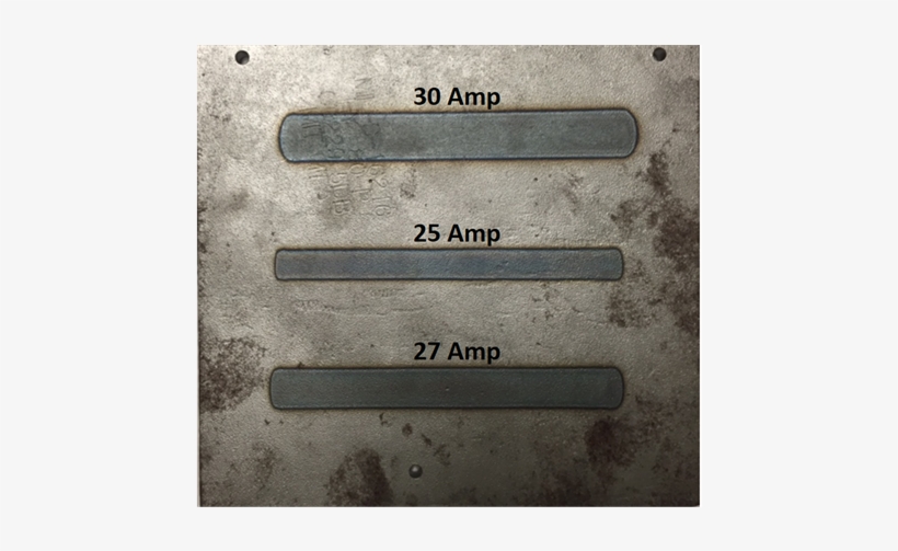 Top View Of Example Hy-80 Plate With Three Different - Laser, transparent png