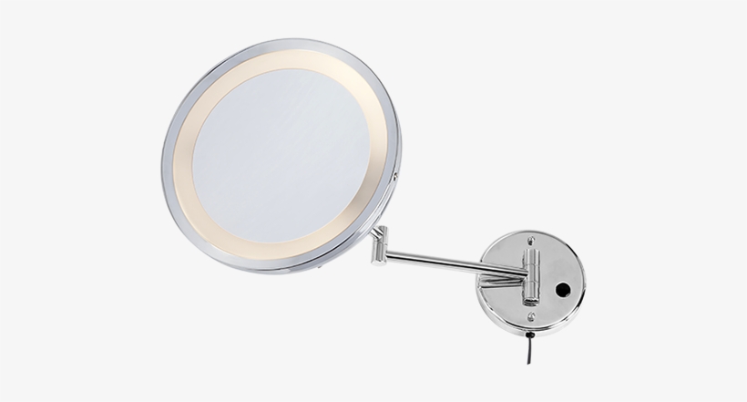 Espelho Fixo Com Iluminação Redondo 5x - Mirror, transparent png